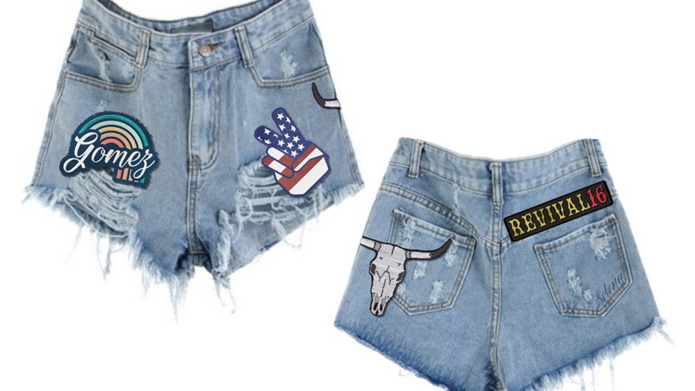 Selena Gomez Revival tour denim cutoffs
