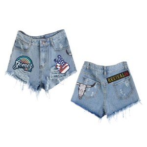 Selena Gomez Revival tour denim cutoffs