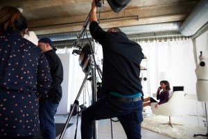 Behind-the-scenes look at the Candie's campaign featuring Sarah Hyland.