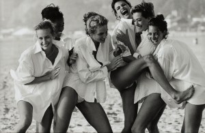‘Linda Evangelista, Tatjana Patitz, Christy Turlington, Estelle Lefébure, Karen Alexander, Rachel Williams’, Vogue US, Beach Los Angeles, 1990 Peter Lindbergh