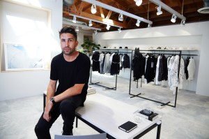 Stampd founder Chris Stamp in the Los Angeles-based men's brand's store on La Brea Avenue.
