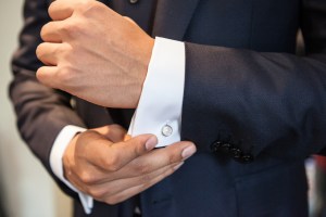 Trevor Noah getting fitted in an Ermenegildo Zegna made-to-measure suit for the Met Gala.