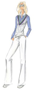 A sketch of the Wimbledon uniforms