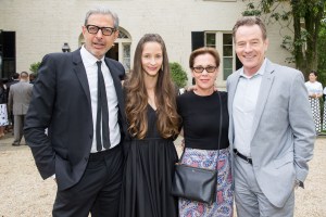 Jeff Goldblum, Emilie Livingston, Robin Dearden, and Bryan Cranston at the White House Correspondents' Garden Brunch.