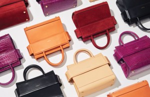 Riccardo Tisci’s latest leather creation for Givenchy, the Horizon, comes in three sizes and a variety of colors. shown here, bags in calf leather, suede and alligator.