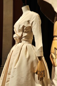 Dior wedding dress designed by Yves Saint Laurent and worn by Geneviève Pages.