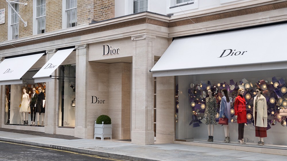 The exterior of the four-level boutique on New Bond Street.