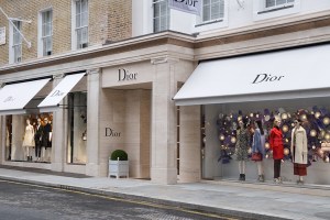 The exterior of the four-level boutique on New Bond Street.