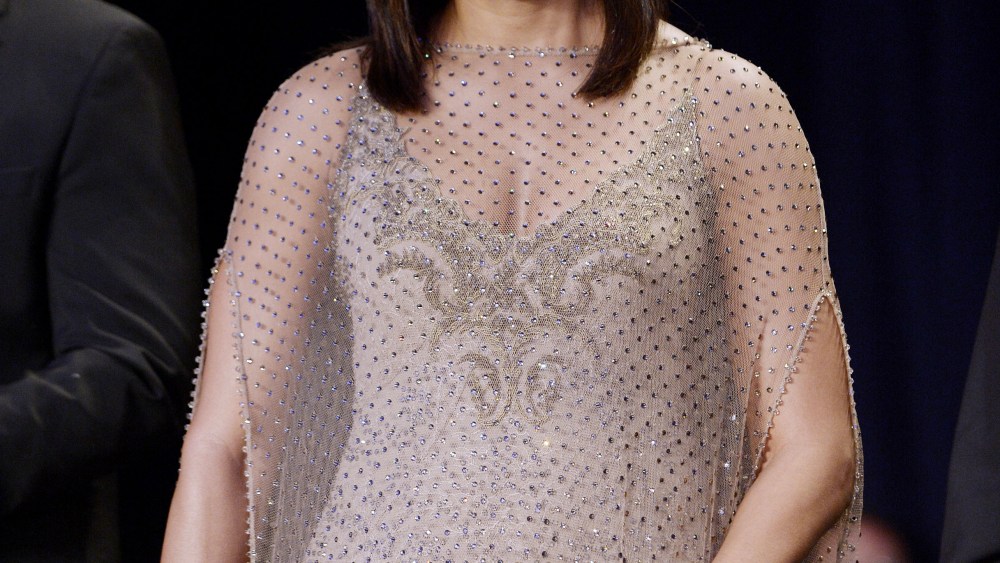 Michelle Obama in Givenchy at the 2016 White House Correspondents Dinner.