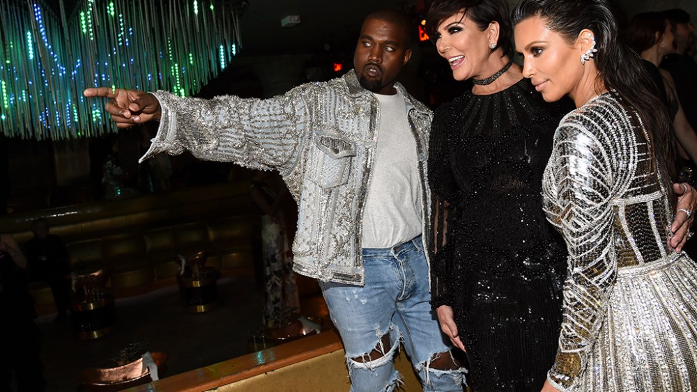 Kanye West, Kim Kardashian and Kris Jenner Balmain Met Gala 2016 After Party