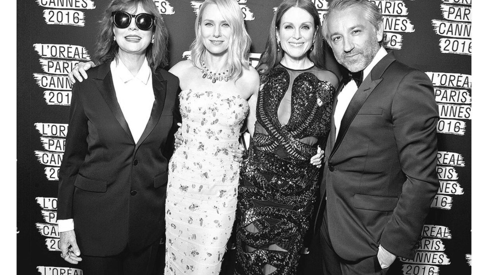 Susan Sarandon, Naomi Watts, Julianne Moore and Cyril Chapuy.