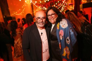 Izak Zenou and Fern Mallis at the CFDA x Swarovski Cocktail for 2016 Nominees