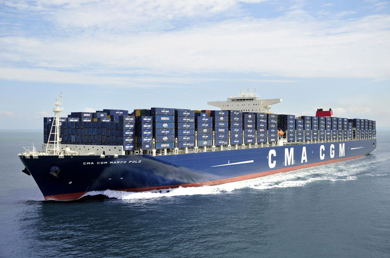 The CMA CGM Marco Polo.