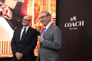 Victor Luis and Stephen M. Ross at Coach opening in Hudson Yards