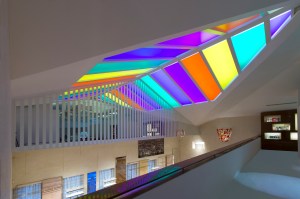 Daniel Buren’s “Observatory of Light” at the exhibit “Fondation Louis Vuitton Building in Paris by Frank Gehry.”
