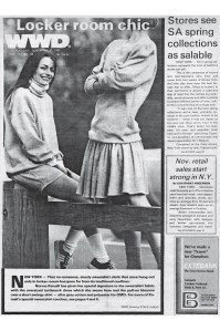 November 11, 1980 - WWD’s page one coverage of Kamali’s Locker Room Chic.