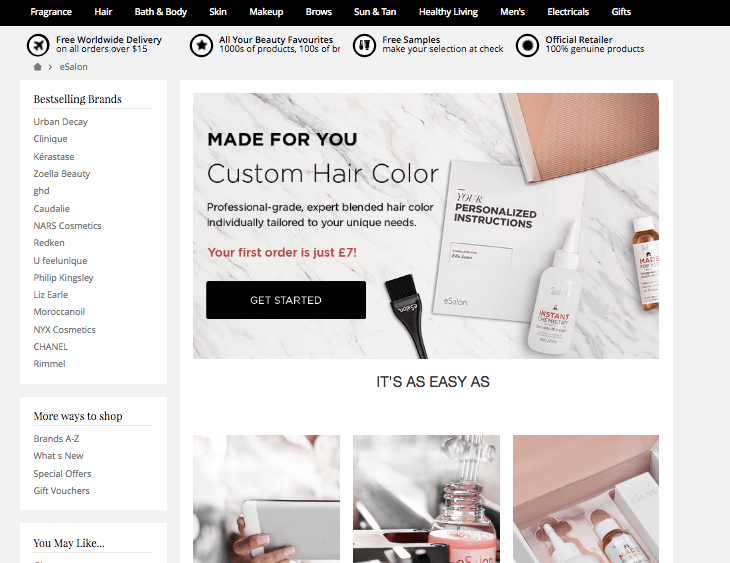 eSalon on Feelunique.com