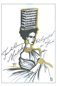 A 1990 Karl Lagerfeld Sketch for the World Soccer Cup in Rome.