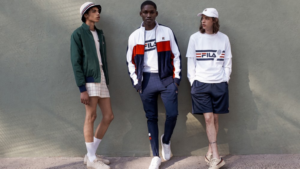 Looks from the Fila x Urban Outfitters Collection.