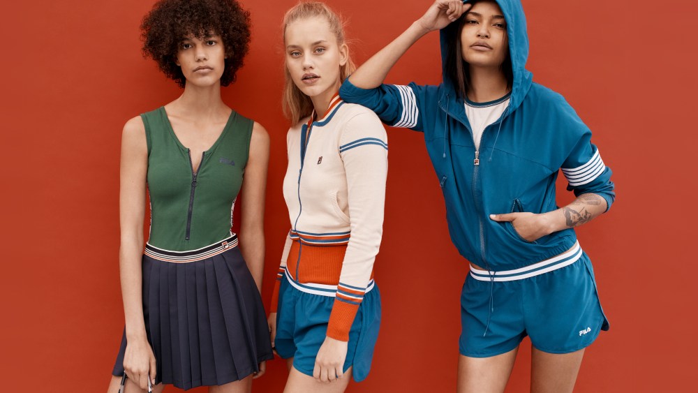 Looks from the Fila x Urban Outfitters Collection.