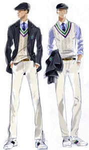 A sketch of the Wimbledon uniforms