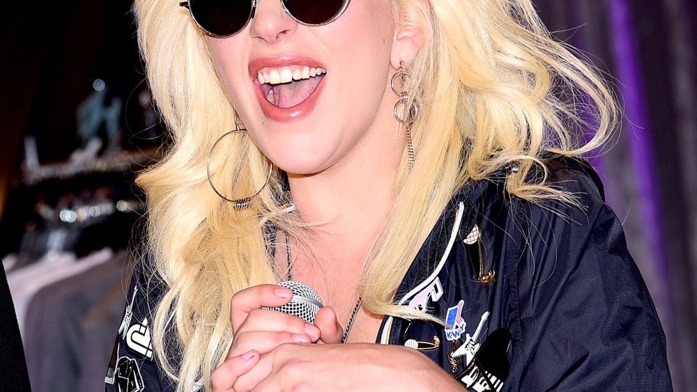 Lady Gaga at Macy's for the launch of "Love Bravery."