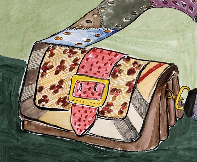 Illustration of The Patchwork by Luke Edward Hall for Burberry