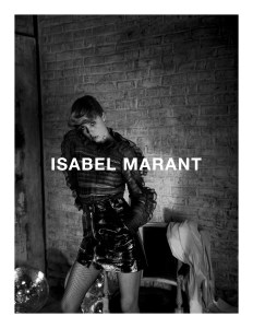 A visual from the Isabel Marant Fall 2016 ad campaign, featuring Edie Campbell
