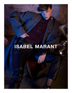 A visual from the Isabel Marant Fall 2016 ad campaign, featuring Edie Campbell