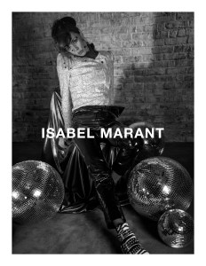 A visual from the Isabel Marant Fall 2016 ad campaign, featuring Edie Campbell