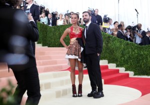 Alicia Vikander and Nicolas Ghesquiere at met gala 2016