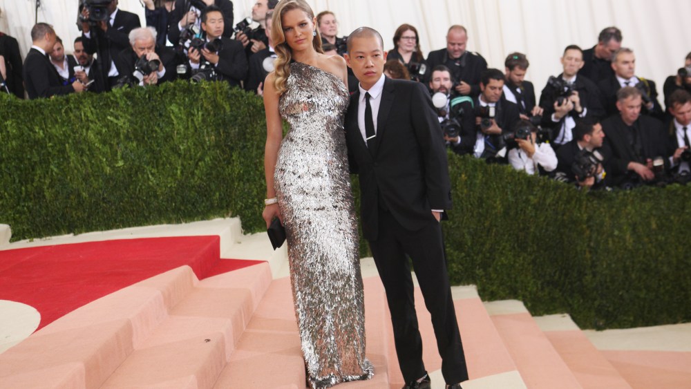 Anna Ewers in Hugo Boss and Jason Wu.