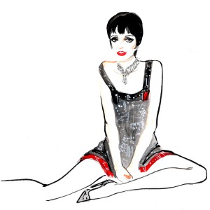 Cannes 2016: A sketch of Liza Minnelli in Paco Rabanne