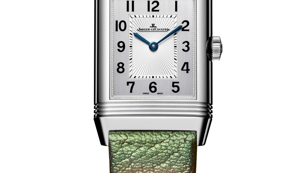 The front of the "Scarababe" Jaeger-LeCoultre Reverso by Christian Louboutin