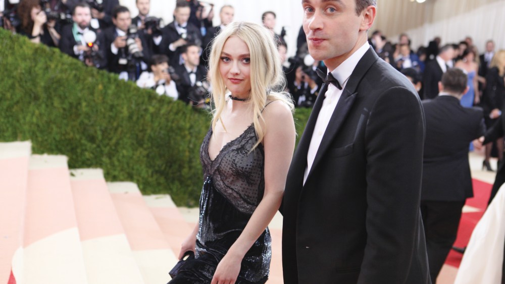 Dakota Fanning in Nina Ricci with Guillaume Henry.