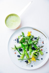 Asparagus at Le Meurice restaurant