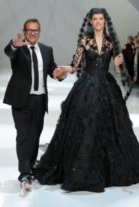 Naeem Khan & his bride at Barcelona Bridal Fashion week.
