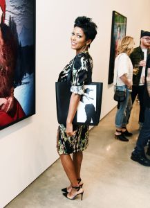 Tamron Hall at Narciso Rodriguez and Robert Longo Tote Collaboration Benefit