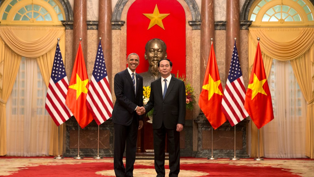 President Barack Obama and Vietnamese President Tran Dai Quang