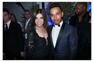 Carine Roitfeld and Lewis Hamilton 2016 Cannes Film Festival