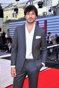 Andrés Velencoso at the TH Flex Rafael Nadal capsule collection event in Paris.