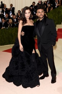 Bella Hadid in Givenchy and The Weeknd at the met gala 2016