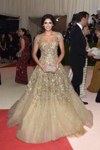 Nina Dobrev in Marchesa at met gala 2016