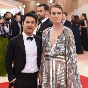 Joseph Altuzarra and Mackenzie Davis in Altuzarra at met gala 2016