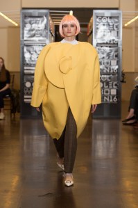 A look by Sasha Gregg, at the Rhode Island School of Design's 2016 Collection show.