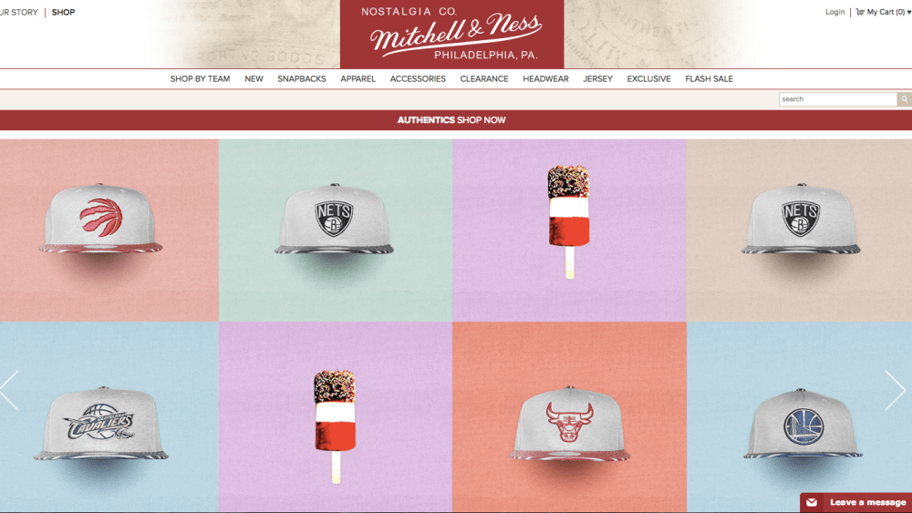 Mitchell & Ness website.