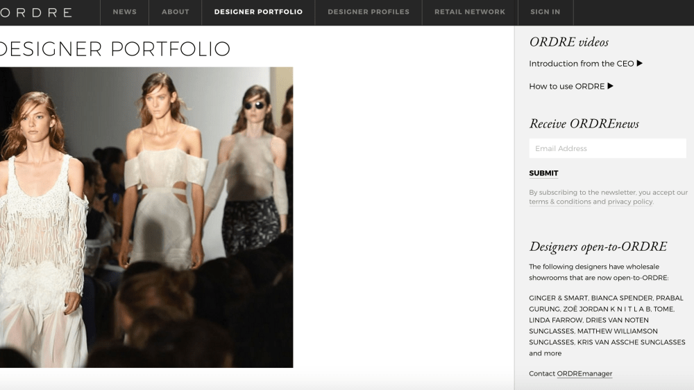 Ordre's website