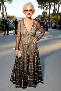 2016 cannes film festival amfar gala Helen Mirren in Harry Winston jewels