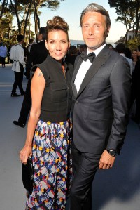 2016 cannes film festival amfar gala Mads Mikkelsen and Hanne Jacobsen