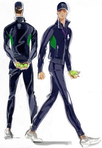 A sketch of the Wimbledon uniforms